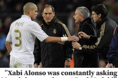 佩佩透露阿隆索与穆里尼奥交流频繁